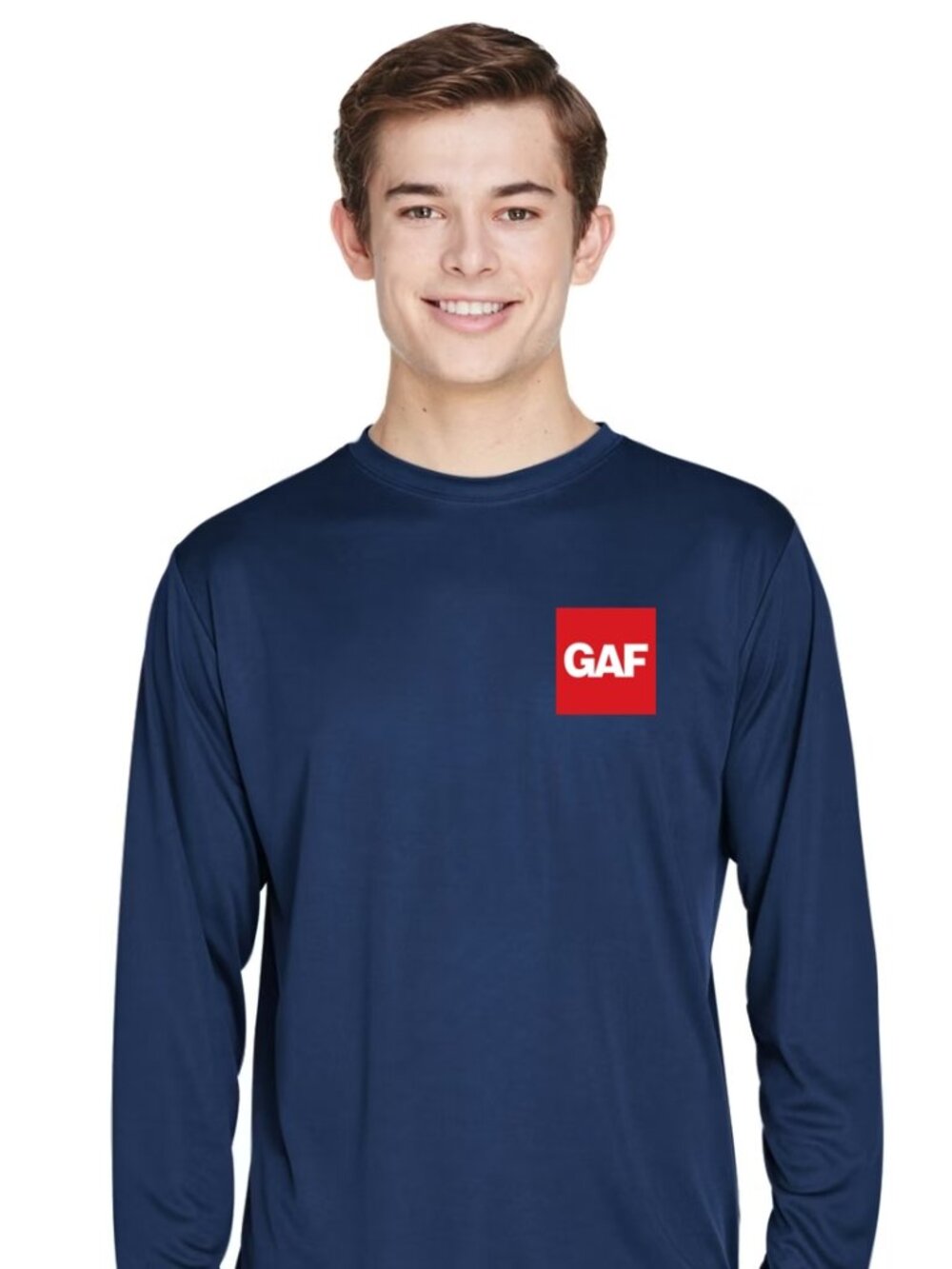 GAF Roofing 100% Polyester 2XL Tee by Team 365 T-Shirt (Front-Logo, Back-Plain)